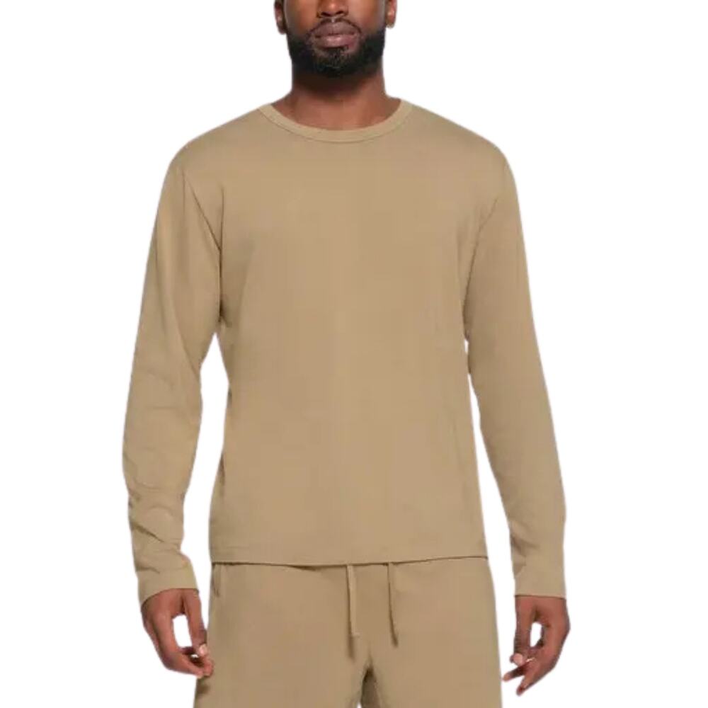 SKIMS Men’s Jersey Lounge Long Sleeve Tee 🤎 Khaki | Size Small SOLD OUT NWT ✨
